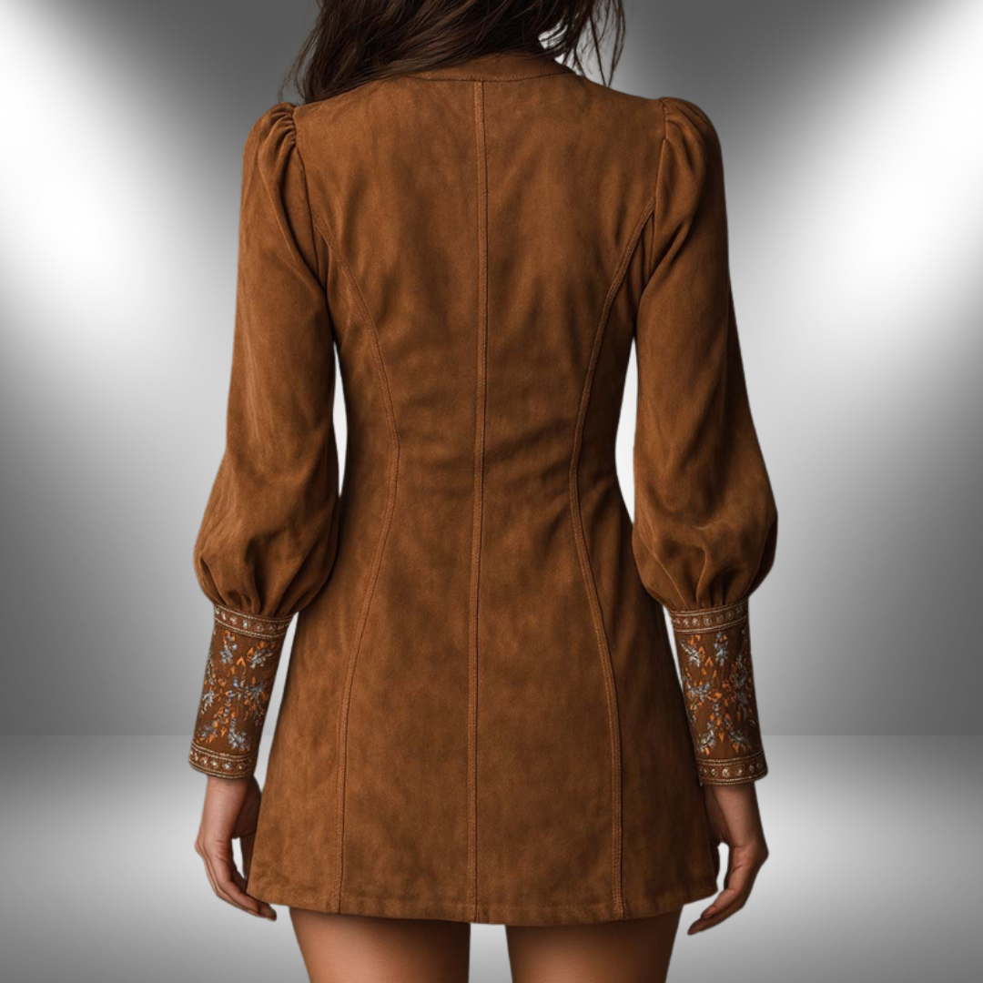 Céline™ Luxe Suede-Effect Mini Dress