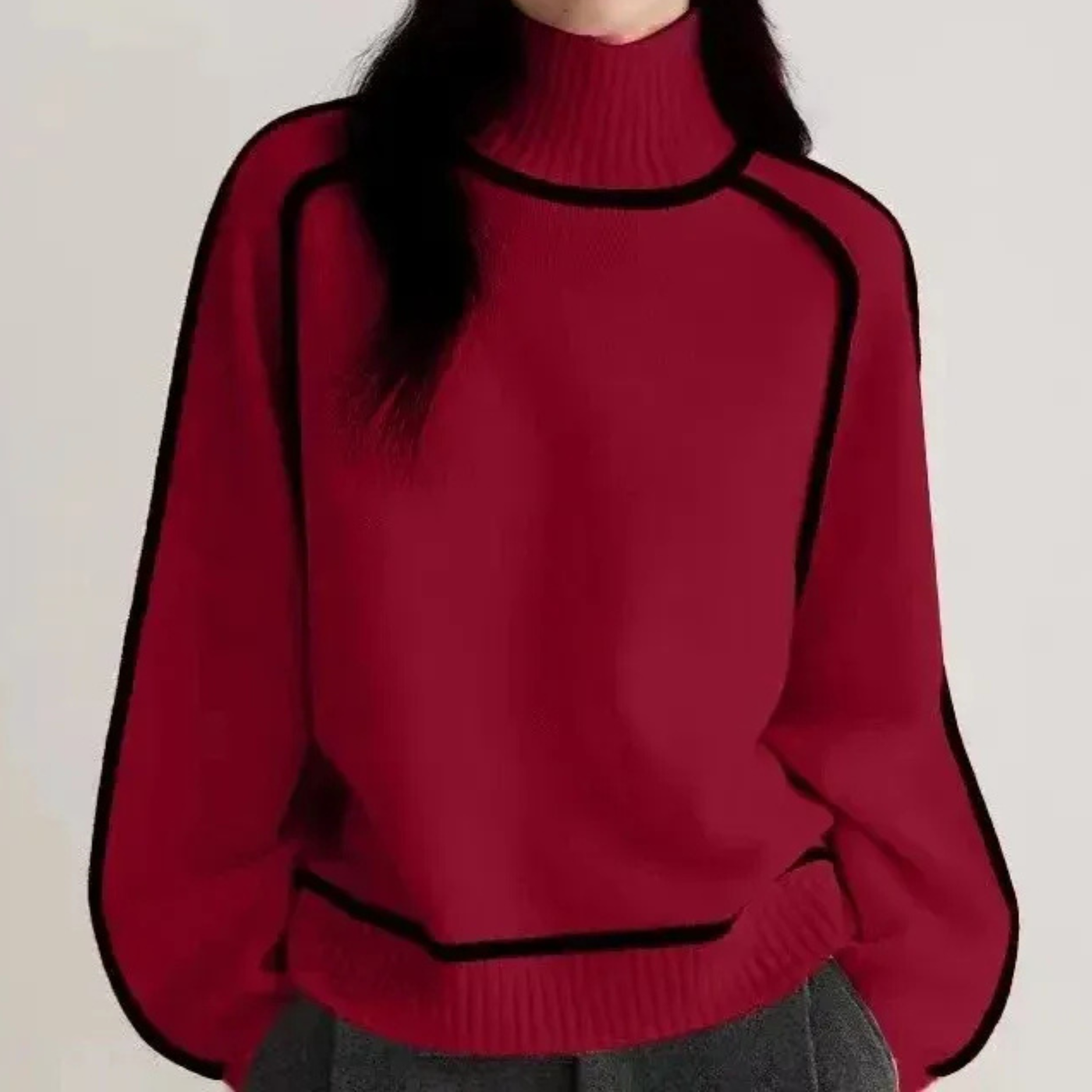 Frida | Elegante trui met hoge kraag