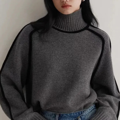 Frida | Elegante trui met hoge kraag