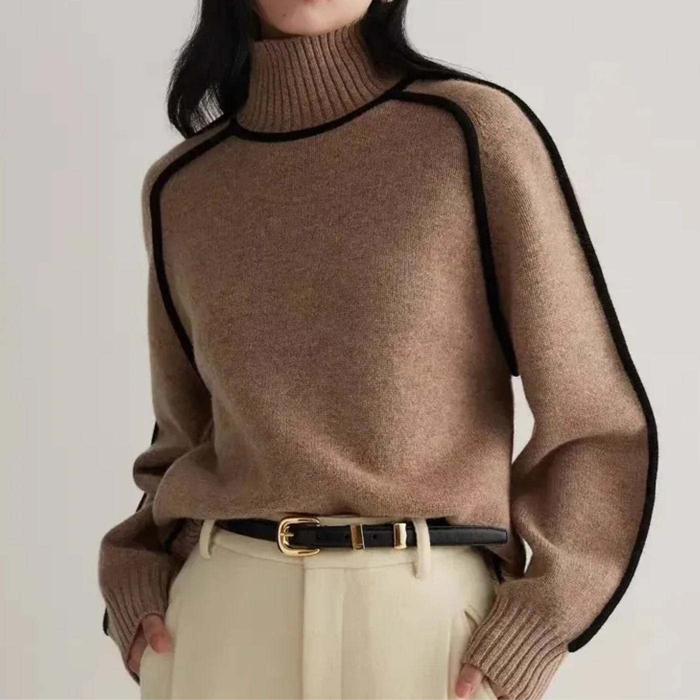 Frida | Elegante trui met hoge kraag