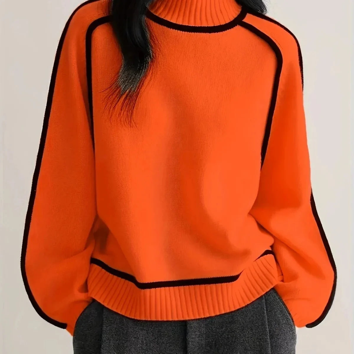 Frida | Elegante trui met hoge kraag